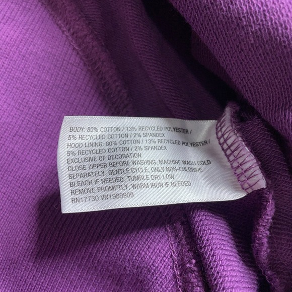 JoyLab Cropped Hoodie Womens Small Purple 1/4 Zip Thombhole Raglan Sleeve Sports - Picture 11 of 16